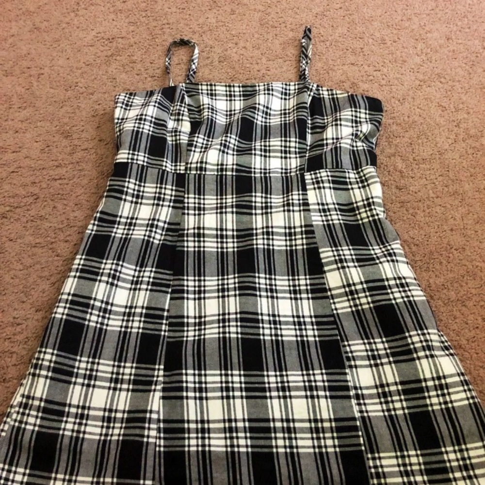 Plaid print mini dress